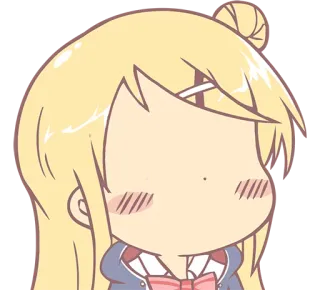 😶 Anime, Chibi, Niedlich, Cartoon, Erröten, Charakter telegram sticker