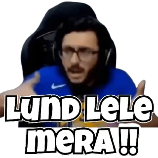 😀 Lund Lele mera !! 冒犯性, 俚语, 粗俗, 男人, 表情包 whatsapp sticker