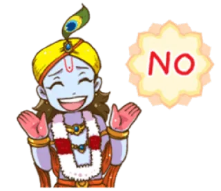 ❤️ Krishna NO hinduísmo, Krishna, não, declínio telegram sticker
