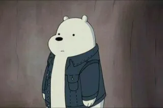 ✨ Ice Bear We Bare Bears Dibujos animados, Oso, Oso polar, Chaqueta, Personaje telegram sticker