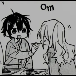🖤 Om essen, niedlich, manga, anime, süß telegram sticker