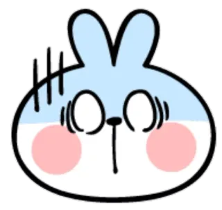 😱 conejo, impactado, dibujos animados, lindo telegram sticker
