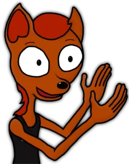👏 Tier, Cartoon, Klatschen, Illustration, Figur telegram sticker