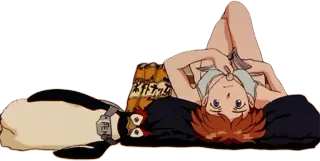 🧐 Asuka Langley Soryu Neon Genesis Evangelion anime, girl, penguin, Asuka, Evangelion telegram sticker