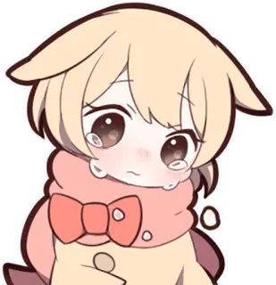 😭 anime, cartoon, sad, crying, kawaii, cute whatsapp sticker