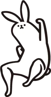 🐰 conejo, animal, pegatina, lindo, dibujo animado telegram sticker