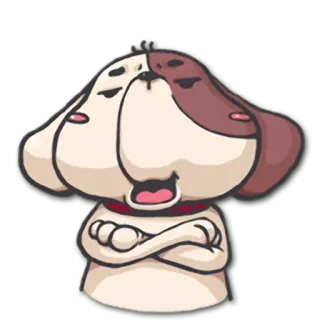 😑 pies, kreskówka, zwierzę, naklejka, słodki telegram sticker