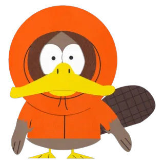 🦆 Kenny McCormick South Park การ์ตูน, เคนนี, เซาท์พาร์ค, แอนิเมชั่น, บีเวอร์ telegram sticker