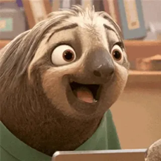 💤 Flash Slothmore Zootopia Faultier, Zoomania, Tier, Cartoon, lustig, Film, Animation telegram sticker