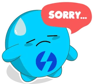 🥺 SORRY... 对不起, 道歉, 可爱, 卡通, 蓝色 telegram sticker