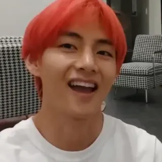 ⚔ V kpop, bts, taehyung, idol, singer, smiling, person telegram sticker