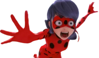 🐞 Ladybug Miraculous: Tales of Ladybug & Cat Noir 瓢虫, 瓢虫少女, 卡通, 超级英雄, 动画 whatsapp sticker