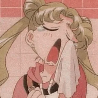 🤧 Sailor Moon อนิเมะ, การ์ตูน, ร้องไห้, เศร้า, เซเลอร์มูน telegram sticker