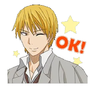 😉 OK! Anime, Manga, Ok, Lindo, Rubio telegram sticker