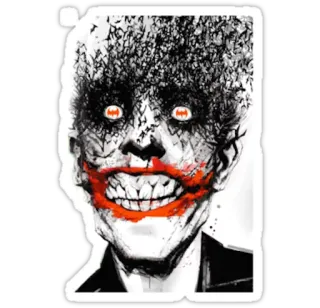 👿 Joker Coringa, DC Comics, vilão, Batman, palhaço, terror telegram sticker