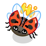 👋 mariquita, insecto, lindo, bicho, dibujos animados, animal whatsapp sticker