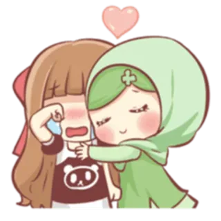 🤗 дружба, мультфильм, эмоции, объятия, любовь, грусть, плач telegram sticker