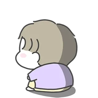 😒 Cartoon, Illustration, Chibi, Niedlich, Traurig telegram sticker