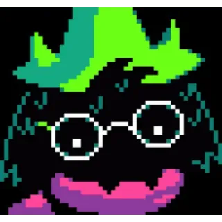 😓 Ralsei Deltarune rpg, pixel, videojuego, cabra, mago, deltarune, personaje telegram sticker