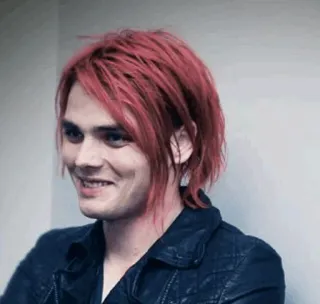 😄 Gerard Way Sänger, Musiker, My Chemical Romance, rote Haare, Emo telegram sticker