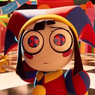 😍 bufón, muñeca, dibujo animado, personaje, payaso, triste, marioneta telegram sticker