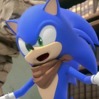 😐 Sonic Sonic Boom ёж, синий, мультфильм, животное, Соник telegram sticker