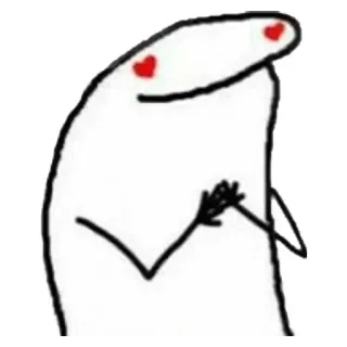 💟 FlorkOfCows FlorkOfCows, sticker, amor, olhos de coração, fofo, desenho animado, meme whatsapp sticker