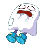 😱 fantôme, dessin animé, mignon, effrayant, personnage telegram sticker