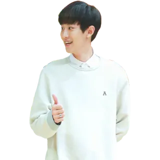 👍 Person, Daumen hoch, lächelnd, Koreanisch, Porträt telegram sticker