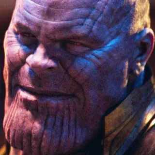 🤨 Thanos Thanos, Marvel, vilão, personagem de quadrinhos, supervilão telegram sticker