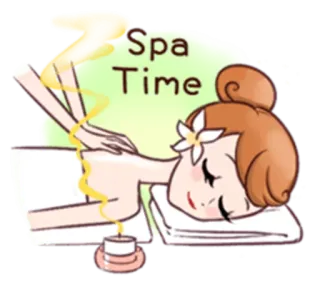 😌 Spa Time Spa, Massagem, Relaxamento, Beleza, Bem-estar telegram sticker