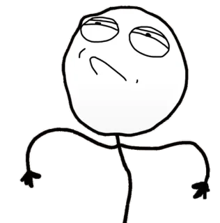 🤟 meme, internet, rage face, stick figure, funny whatsapp sticker