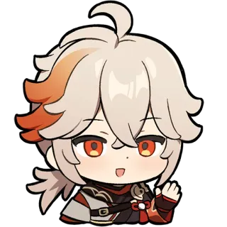 👋 Kaedehara Kazuha Genshin Impact Anime, Video game, Desenho animado, Chibi, Genshin Impact, Kaedehara Kazuha telegram sticker