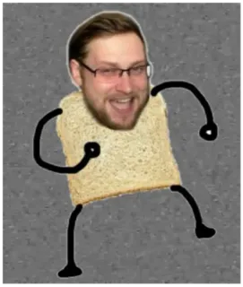 😂 хлеб, тост, смешной, мем, танцы telegram sticker