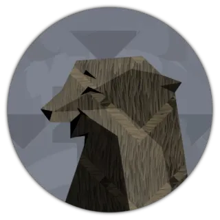 😶 animal, low-poly, illustration, wolf, geometric, polygon, digital art telegram sticker