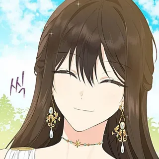🥢 ssik femme, sourire, dessin animé, fille, bijou telegram sticker