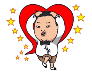 ❤ dibujos animados, corazón, estrellas, lindo, animación whatsapp sticker