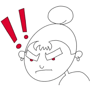 😡 angry, exclamation, woman, cartoon, upset, mad, expression telegram sticker