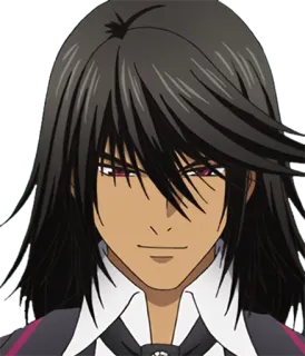 😏 anime, personaggio, ritratto, capelli lunghi whatsapp sticker