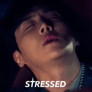 😩 STRESSED stressé, anxieux, fatigué, épuisé telegram sticker