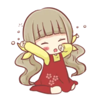 😪 мультфильм, девочка, милый, аниме, каваий telegram sticker