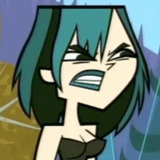 🐉 Gwen Total Drama dibujos animados, Gwen, Drama Total, personaje, enojado whatsapp sticker