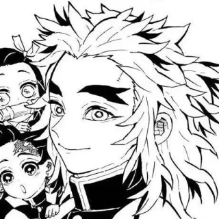 🌟 Rengoku Kyoujurou Demon Slayer Аниме, Ренгоку, Клинок, рассекающий демонов, Нэдзуко, Танджиро telegram sticker