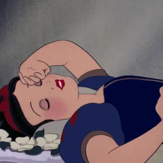 ⛄️ Snow White Snow White and the Seven Dwarfs 디즈니, 공주, 잠자는, 애니메이션, 동화 telegram sticker