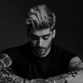 ⚖ Zayn Malik мужчина, портрет, певец, музыка, татуировки, знаменитость telegram sticker