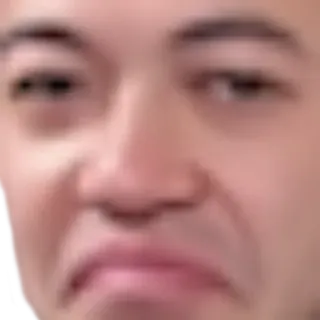 😮 pog, rosto, meme, expressão, nojo whatsapp sticker