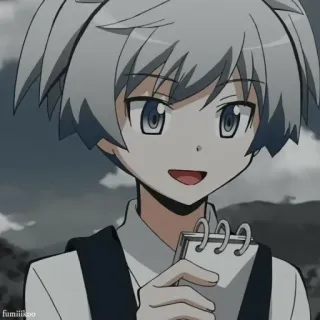 🌀 Nagisa Shiota Assassination Classroom Anime, Desenho animado, Personagem, Nagisa, Assassination Classroom, Caderno whatsapp sticker