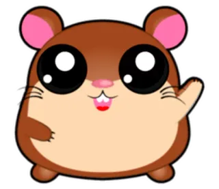 🙂 hamster, animal, cute, cartoon, kawaii, rodent telegram sticker