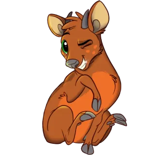 😏 veado, animal, desenho animado, fofo, floresta, vida selvagem whatsapp sticker
