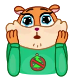 😭 chomik, słodki, zwierzę, naklejka, kreskówka telegram sticker